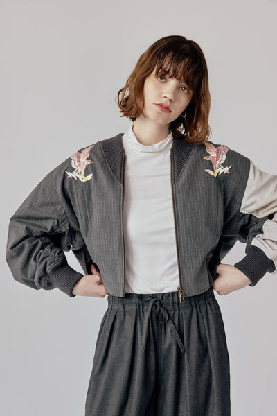 MA1風ブルゾン・イーグル刺繍