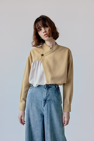 アシンメトリー・シャツジャケット