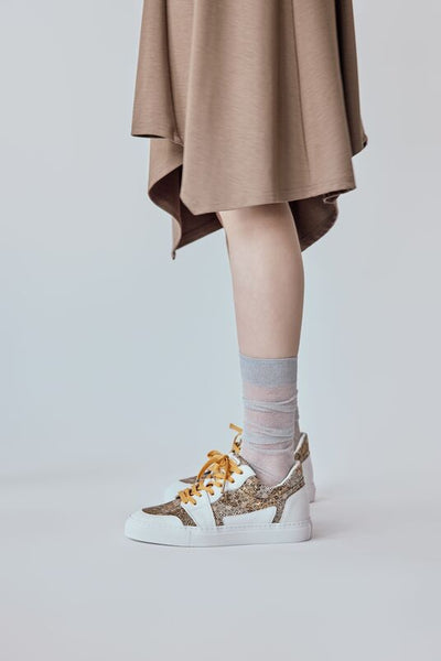 ローカットスニーカー オークルシューレース